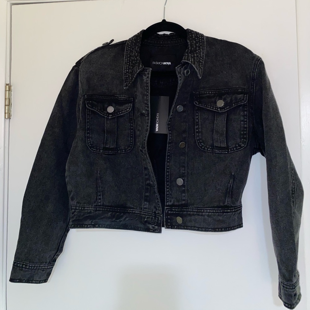 Black jean jacket